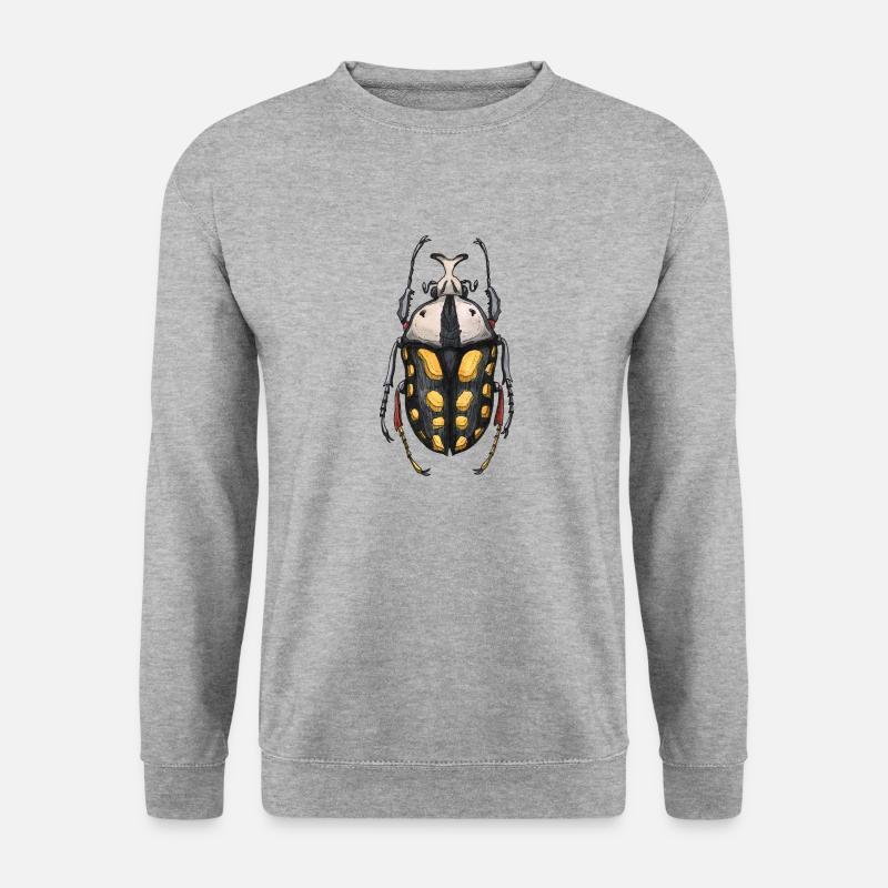 Großer Käferhirsch - Riesenkäferhirsch - Unisex Pullover - Weißgrau meliert