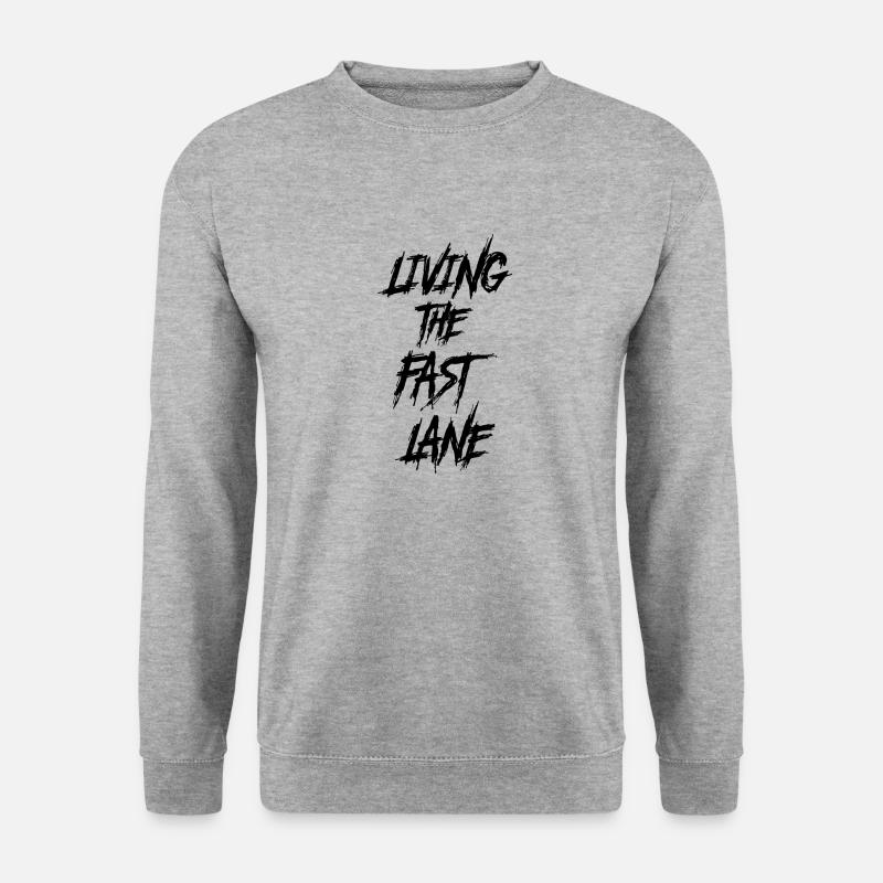 Fast lane - Unisex Pullover - Weißgrau meliert