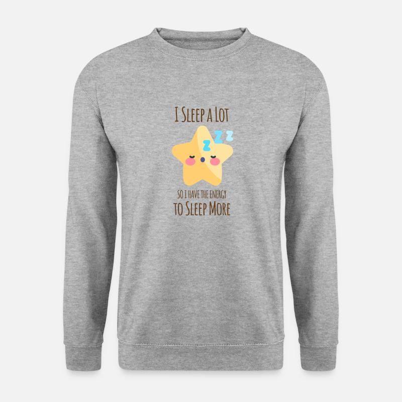 Schlaf-Liebhaber-Stern - Unisex Pullover - Weißgrau meliert