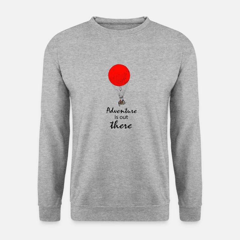 Heißluftballon - Unisex Pullover - Weißgrau meliert