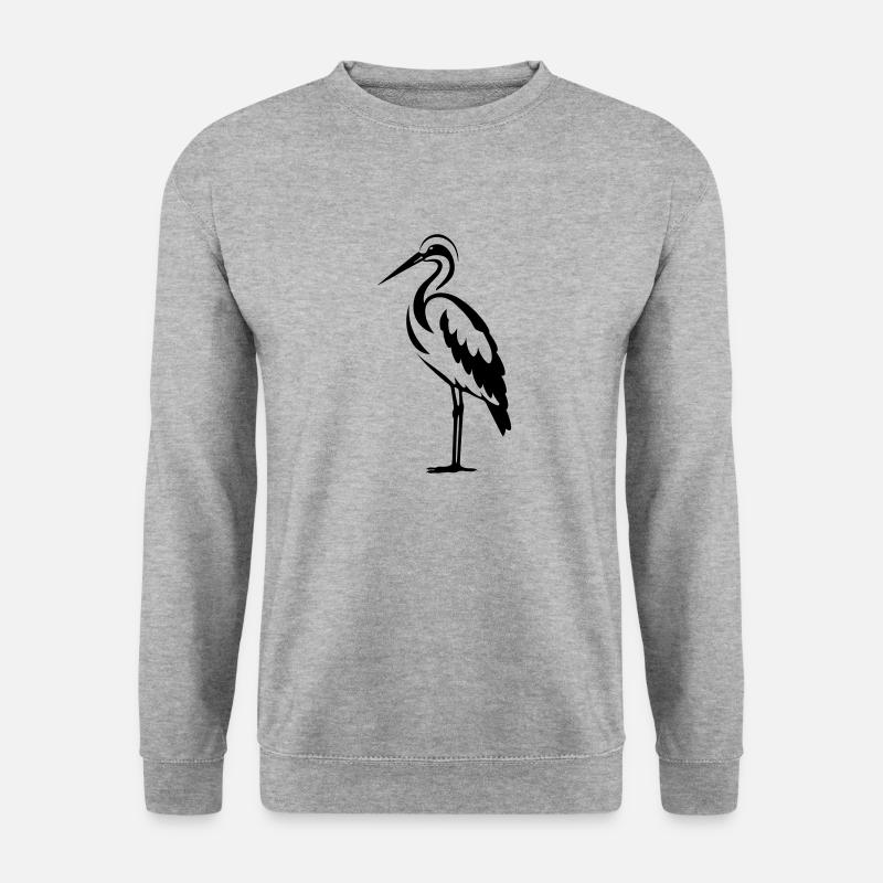 Simple Little Stork - Unisex Sweatshirt - salt & pepper
