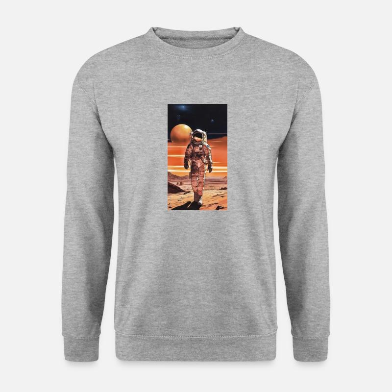 Der letzte Marsmensch - Unisex Pullover - Weißgrau meliert