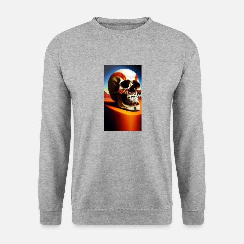 Mexiko Schädel - Unisex Pullover - Weißgrau meliert