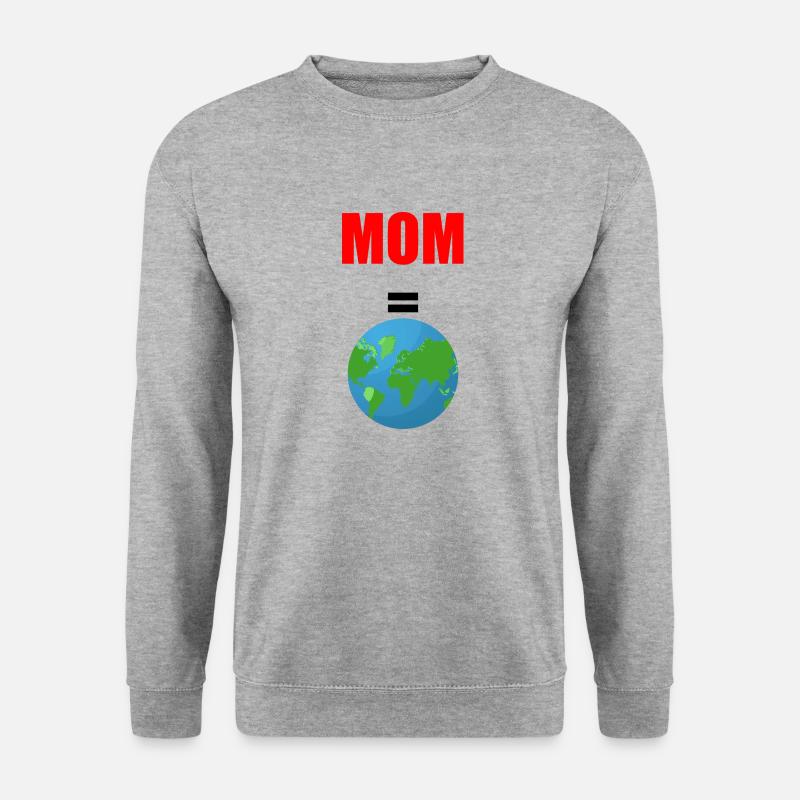 MOM WORLD - Unisex Pullover - Weißgrau meliert