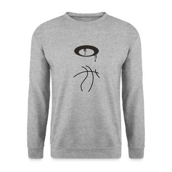 Basket-ball 5 0 06 - Sweat-shirt Unisexe - gris chiné - Devant - Alina (178cm) & Michal (187cm)