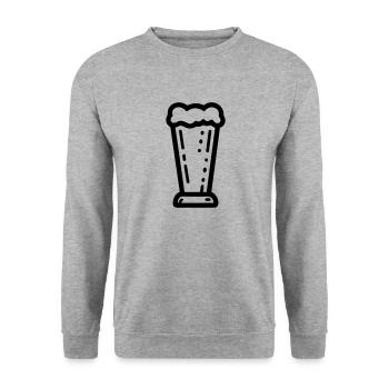 Bière - Sweat-shirt Unisexe - gris chiné - Devant - Alina (178cm) & Michal (187cm)