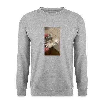 Je n’en ai pas plus, il y a le reste une autre fois🤣 - Sweat-shirt Unisexe - gris chiné - Devant - Alina (178cm) & Michal (187cm)