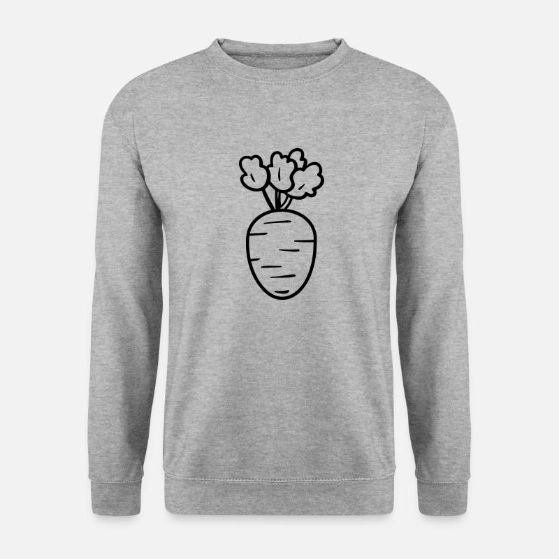 Karotte - Unisex Pullover - Weißgrau meliert