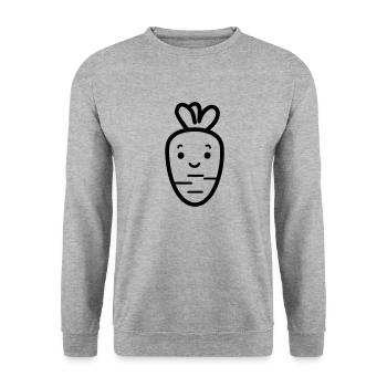 Carrot - Unisex Sweatshirt - salt & pepper - Front - Alina (178cm) & Michal (187cm)