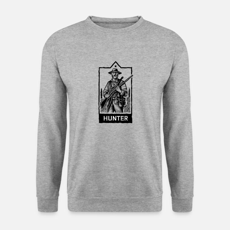 Jagd - Unisex Pullover - Weißgrau meliert