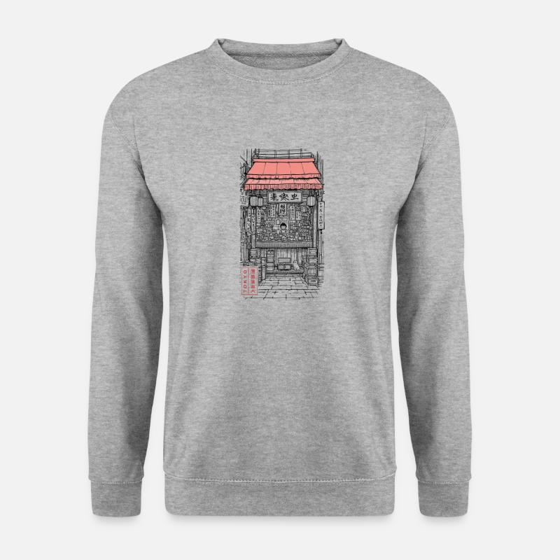 Tokyo Market - Unisex Pullover - Weißgrau meliert