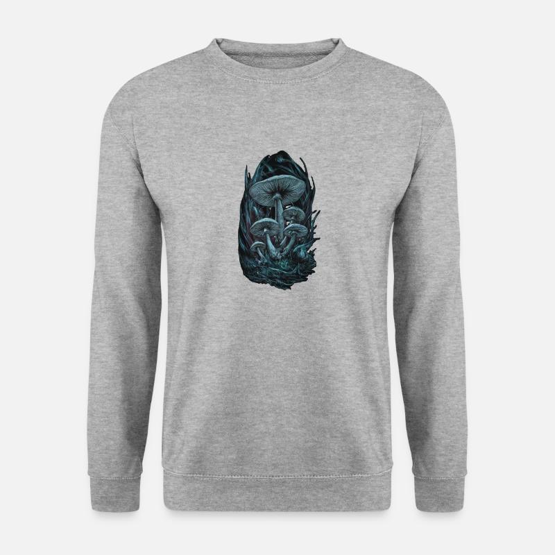 Shrooms - Unisex Pullover - Weißgrau meliert