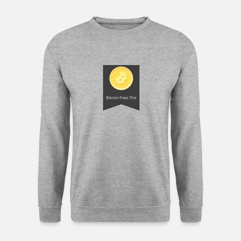 bitcoin fixes this - Unisex Pullover - Weißgrau meliert