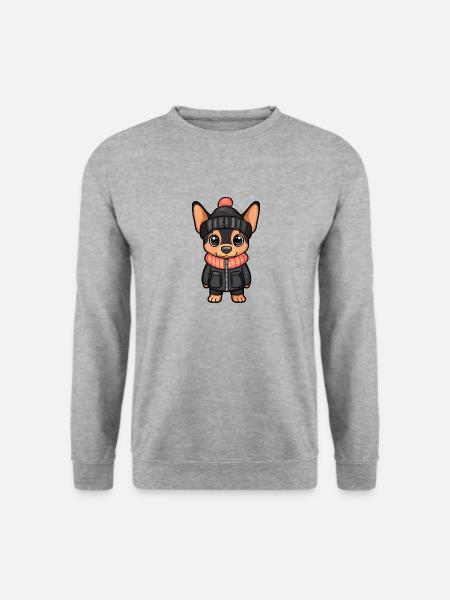 Pinscher Dog Winter - Unisex Sweatshirt - salt & pepper