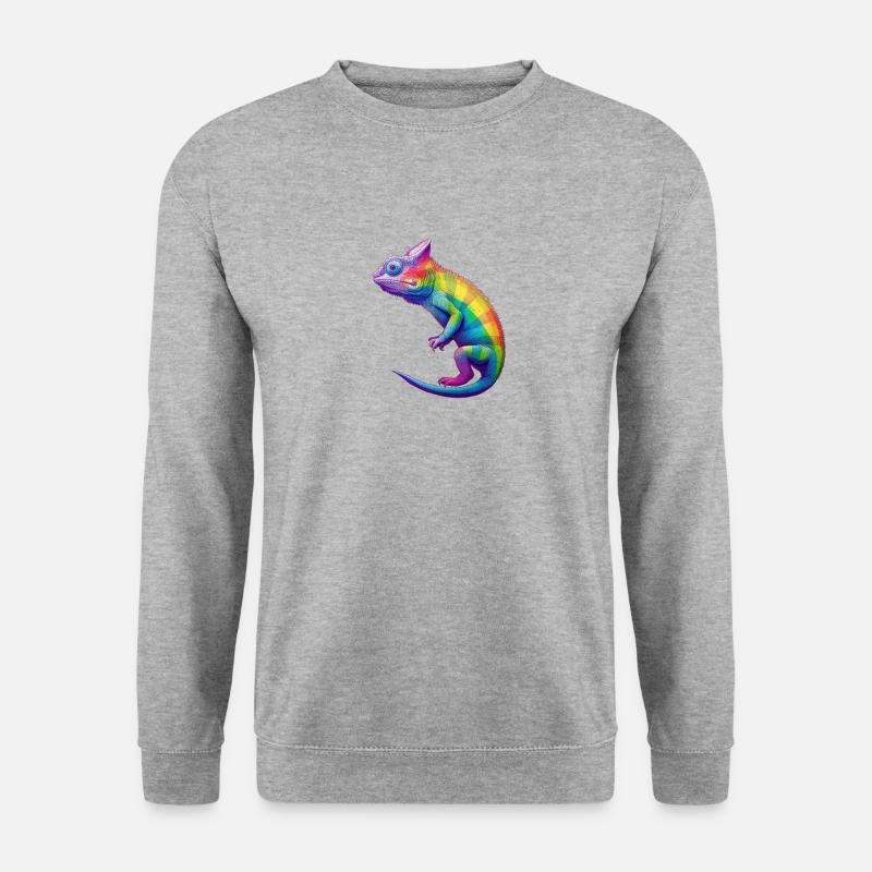 pride chameleon - Unisex Pullover - Weißgrau meliert