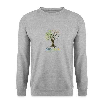 Virserum 4 Seasons Merch - Unisex Pullover - Weißgrau meliert - Vorne - Alina (178cm) & Michal (187cm)