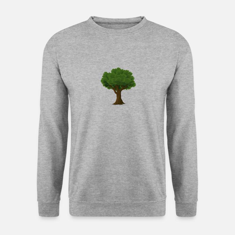 Baum - Unisex Pullover - Weißgrau meliert