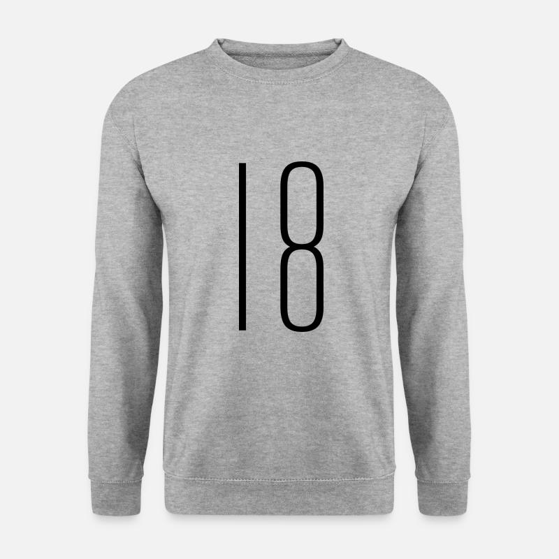 18 - Unisex Pullover - Weißgrau meliert