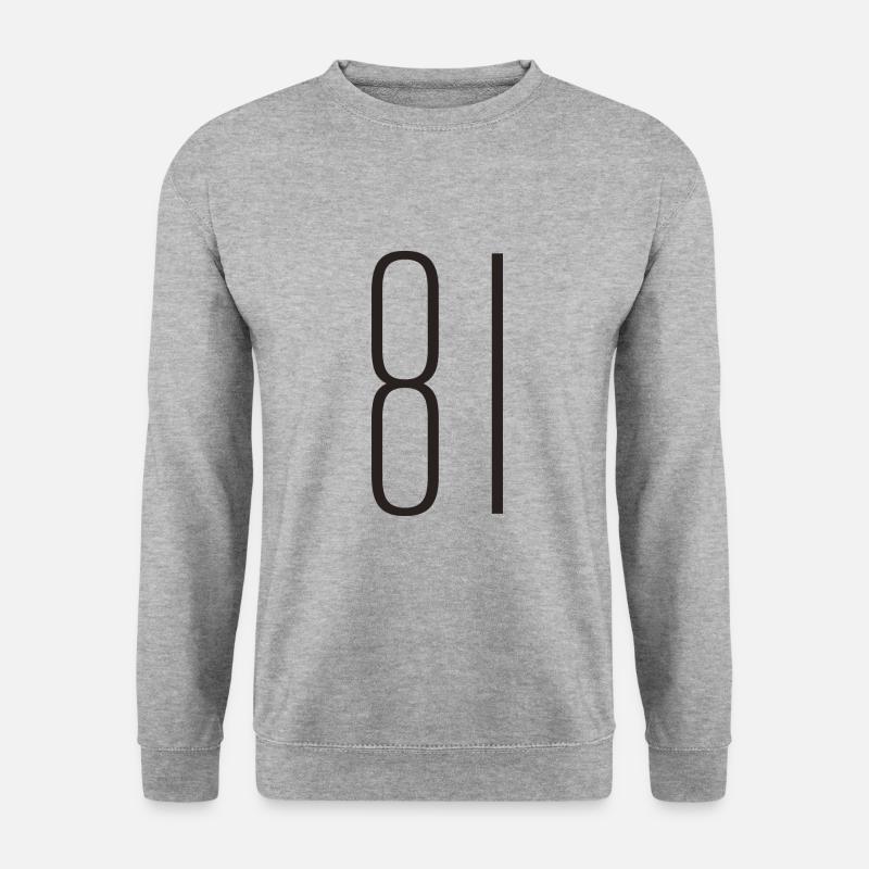 81 - Unisex Pullover - Weißgrau meliert