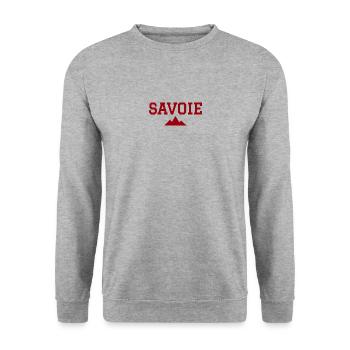SAVOIE - Montagnes - Sweat-shirt Unisexe - gris chiné - Devant - Alina (178cm) & Michal (187cm)