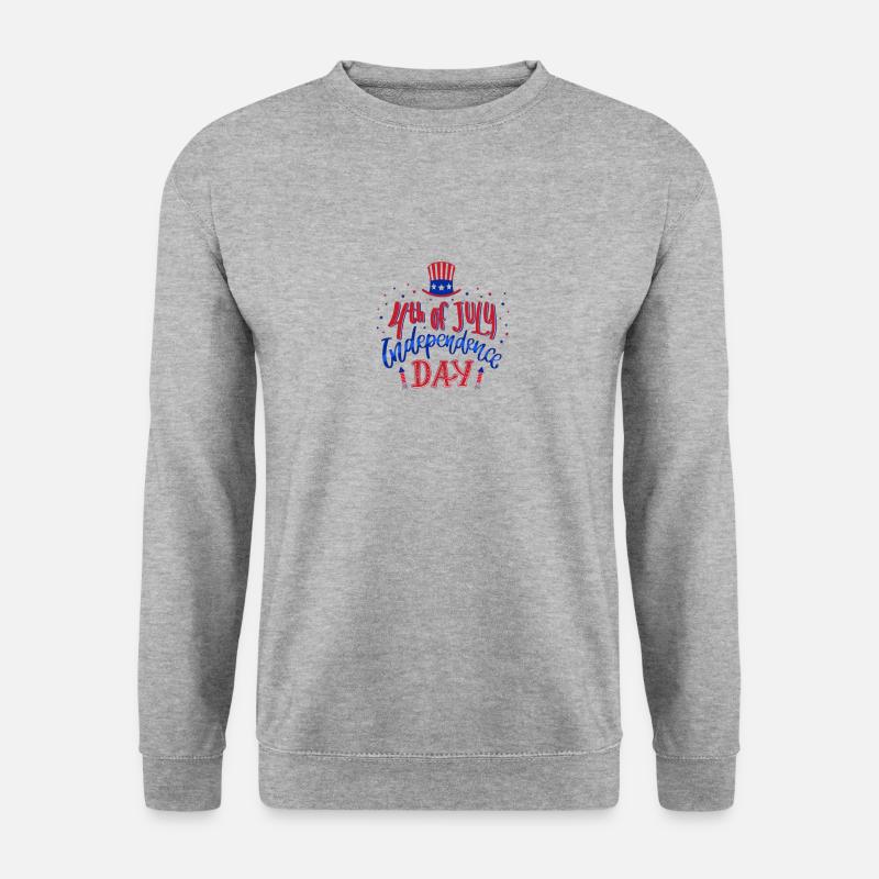 4. Juli - Unisex Pullover - Weißgrau meliert