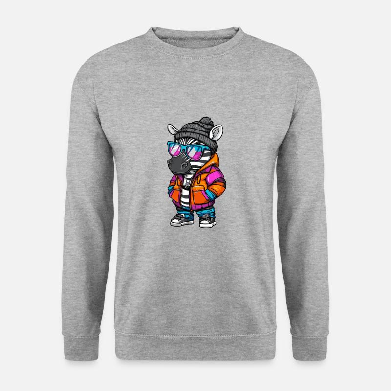 Zebra Cool Comic - Unisex Sweatshirt - salt & pepper