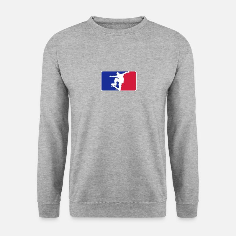 Skate Logo - Unisex Pullover - Weißgrau meliert