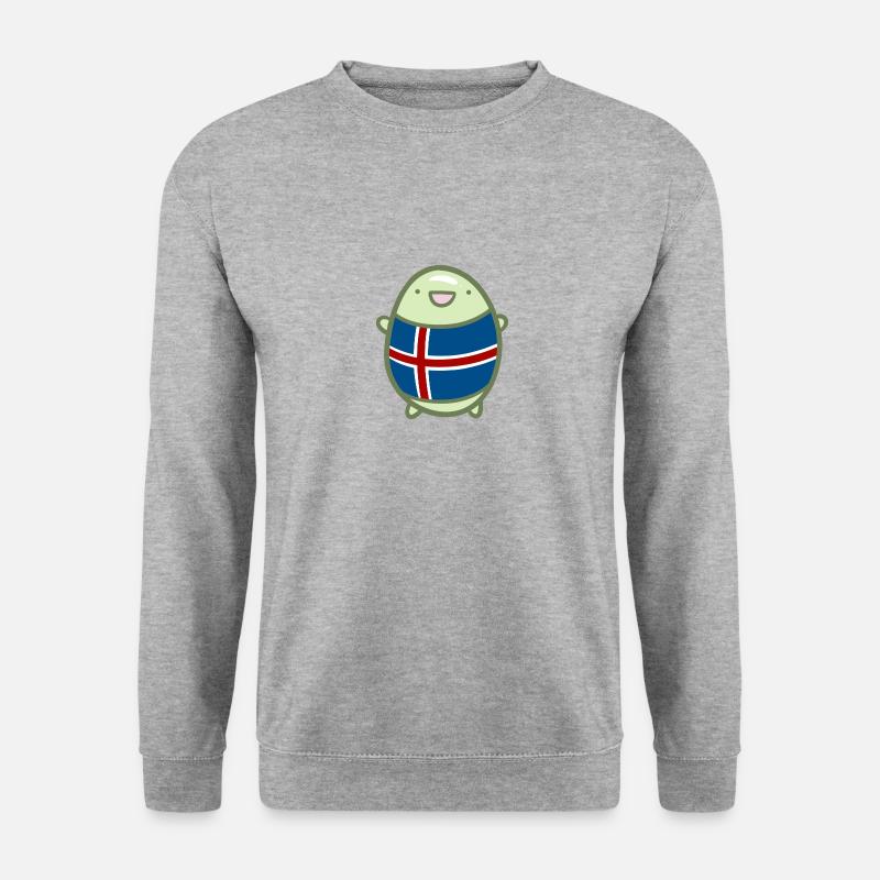 Süße Bohne - Island - Unisex Pullover - Weißgrau meliert
