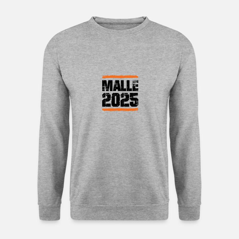 Malle 2025 Team - Unisex Pullover - Weißgrau meliert
