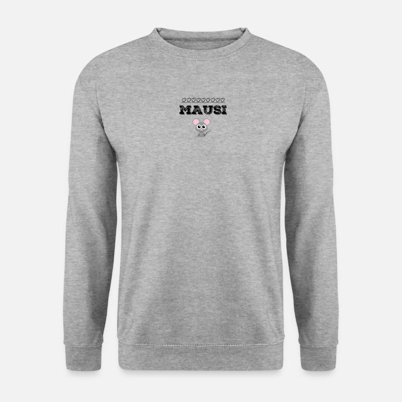Mausi Maus Mäuschen - Unisex Pullover - Weißgrau meliert