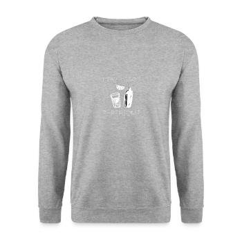Tequila Threesome Funny Alcohol Party Dire - Sweat-shirt Unisexe - gris chiné - Devant - Alina (178cm) & Michal (187cm)