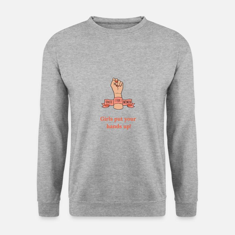 Feminism equality rights - Unisex Pullover - Weißgrau meliert