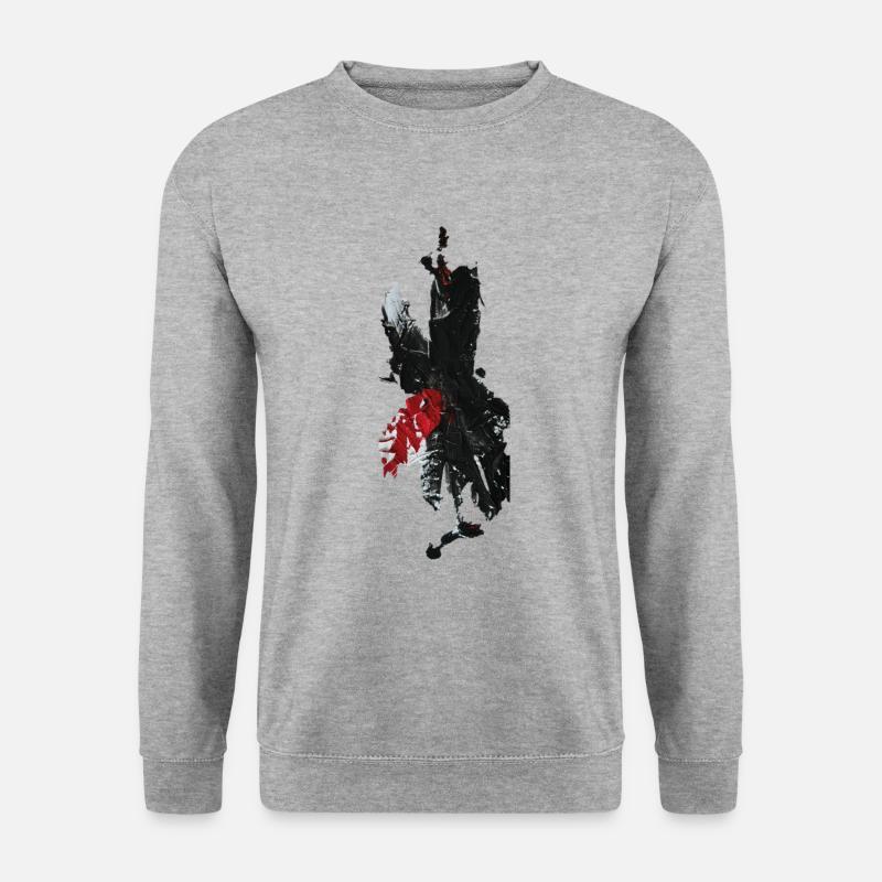 Sinner - Unisex Pullover - Weißgrau meliert