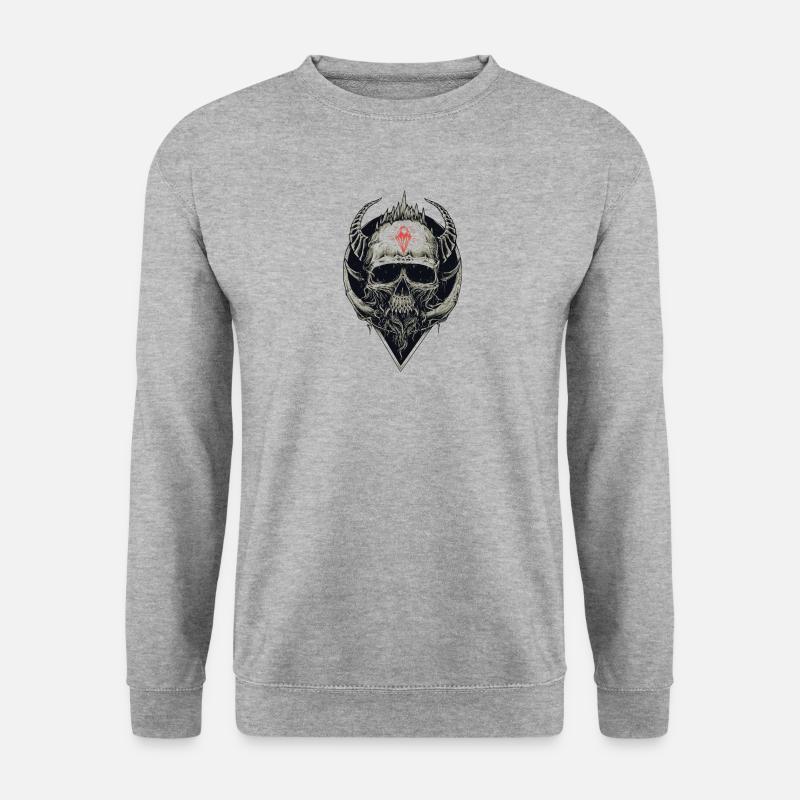 Devilish skull - Unisex Sweatshirt - salt & pepper