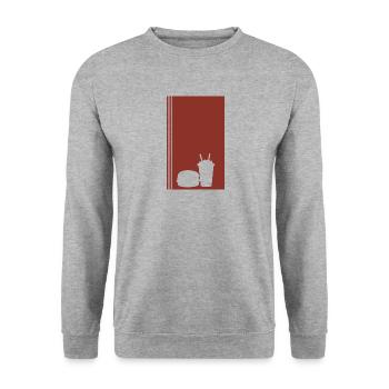 Fast Food Food Food Truck Burgers - Unisex Sweatshirt - salt & pepper - Front - Alina (178cm) & Michal (187cm)