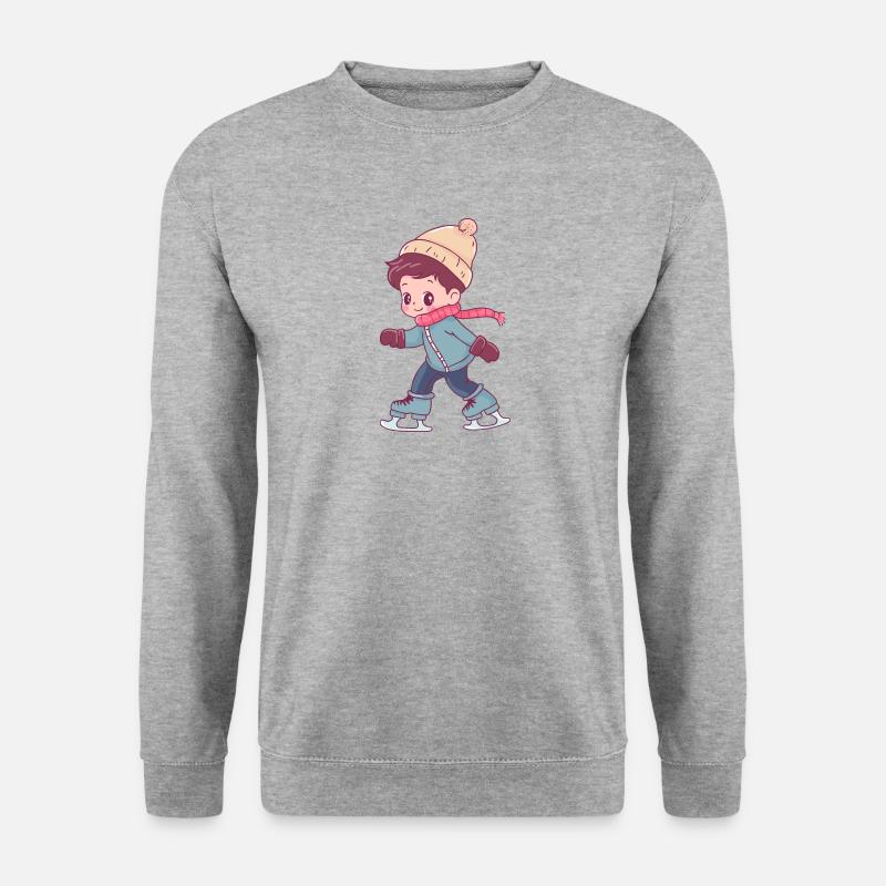 Eislaufen Eiskunstlauf Eiskunstläufer - Unisex Pullover - Weißgrau meliert