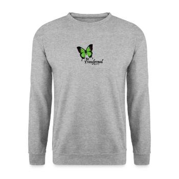 Be Transformed Cristian - Unisex Pullover - Weißgrau meliert - Vorne - Alina (178cm) & Michal (187cm)