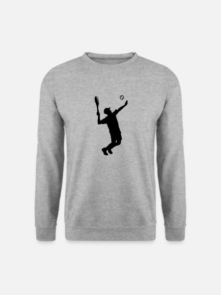 Tennis Player Silhouette - Unisex Sweatshirt - salt & pepper