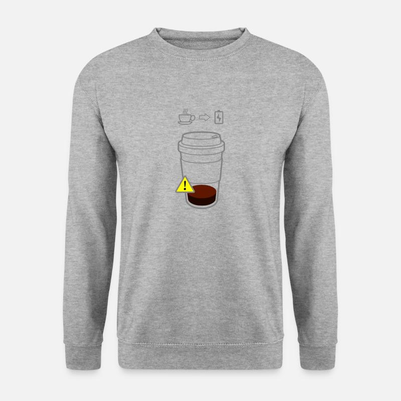Warning Coffee Low - Unisex Sweatshirt - salt & pepper