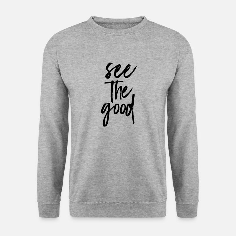 See The Good - Unisex Pullover - Weißgrau meliert