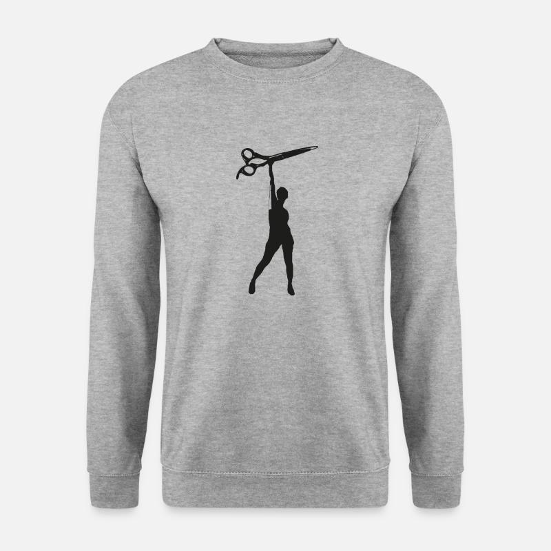 FriseurIn - Unisex Pullover - Weißgrau meliert