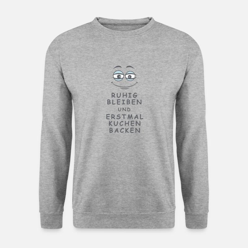 Kuchen backen - Unisex Pullover - Weißgrau meliert