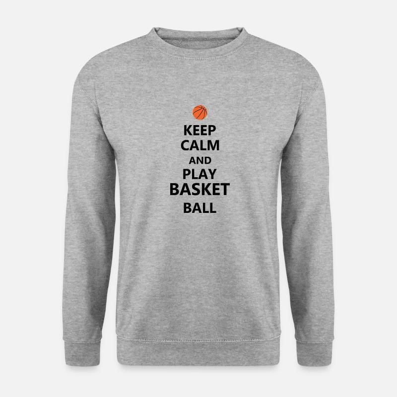 Basketball - Unisex Pullover - Weißgrau meliert