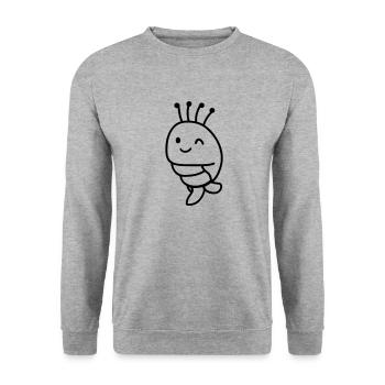 Shrimp - Unisex Sweatshirt - salt & pepper - Front - Alina (178cm) & Michal (187cm)