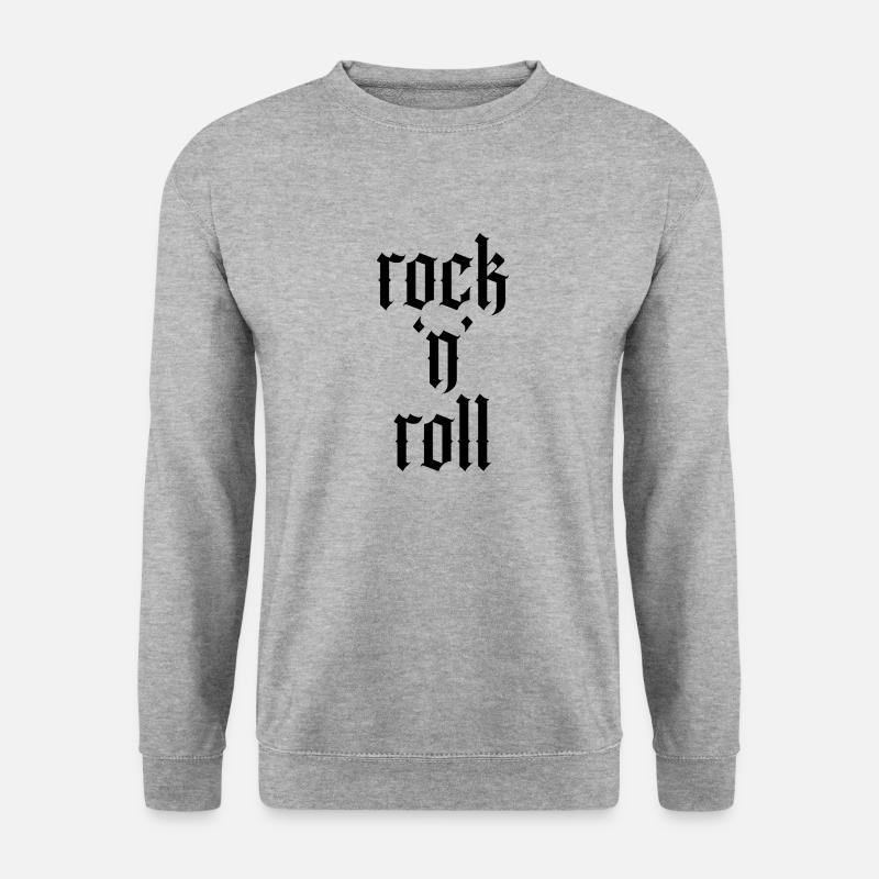 Rock'n'Roll-Logo - Unisex Pullover - Weißgrau meliert