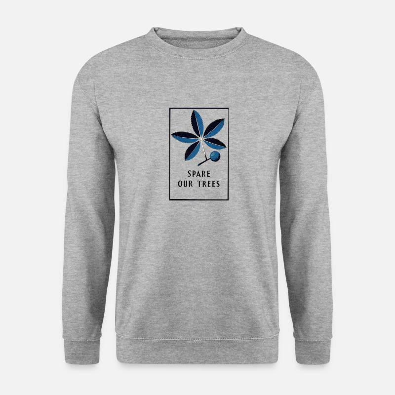 Blaue Natur - Unisex Pullover - Weißgrau meliert