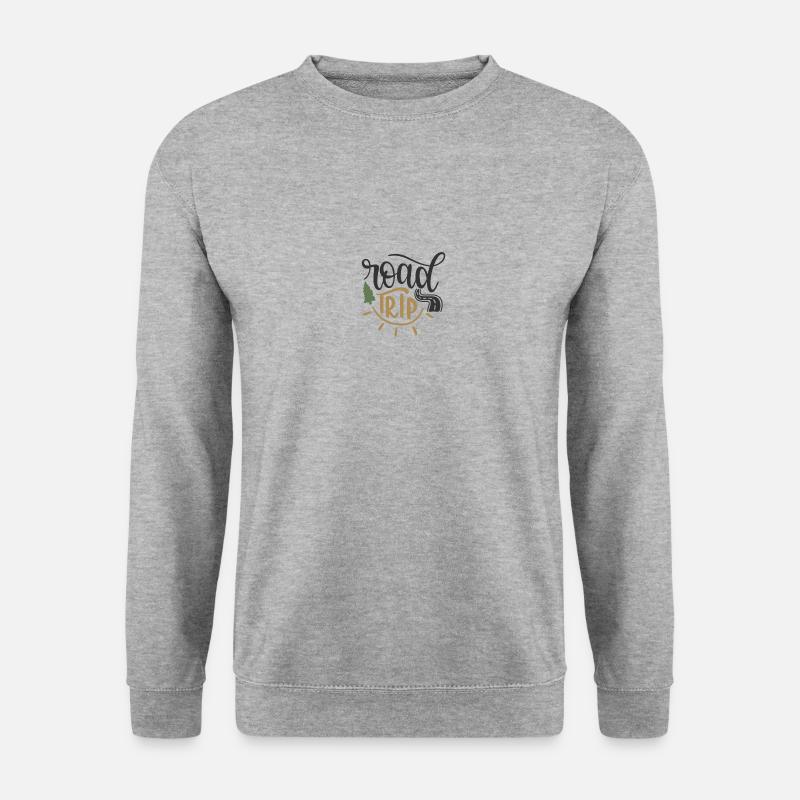 Road trip - Unisex Pullover - Weißgrau meliert