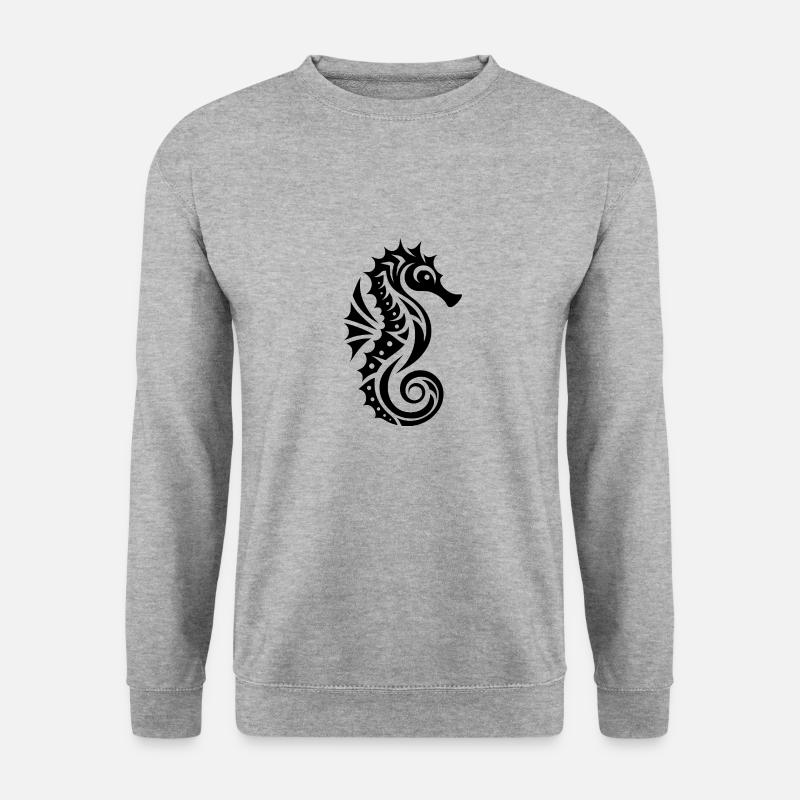Swimming Training Water Seahorse - Unisex Sweatshirt - salt & pepper