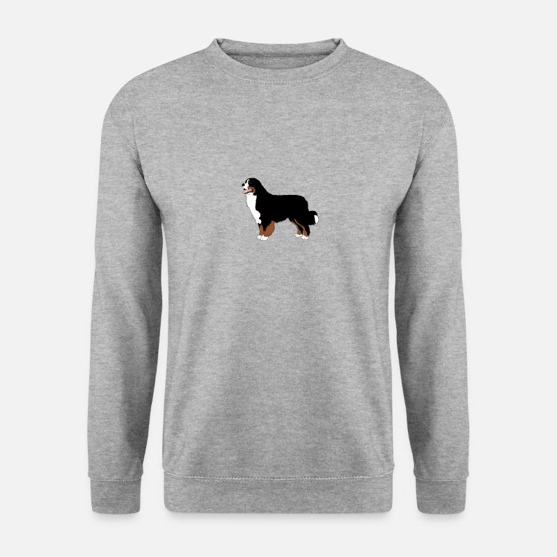 Bernersennenhund - Unisex Pullover - Weißgrau meliert