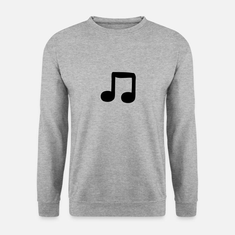 Achtelnoten - Unisex Pullover - Weißgrau meliert